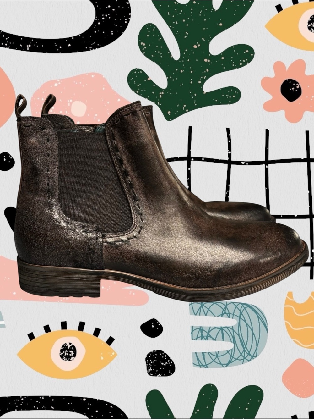 Roan by Bed Stu | Hostile Brown Genuine Leather Chelsea Ankle Boots